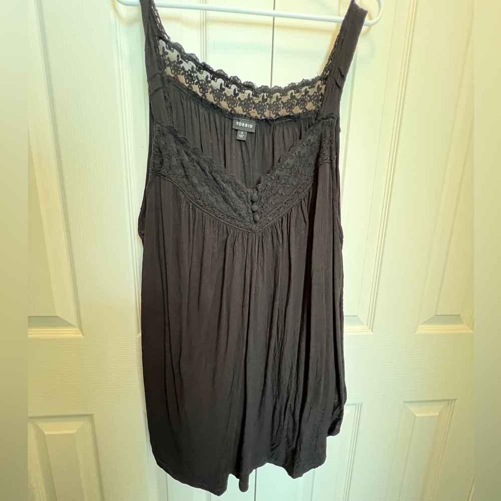 Black party tank from Torrid size 3